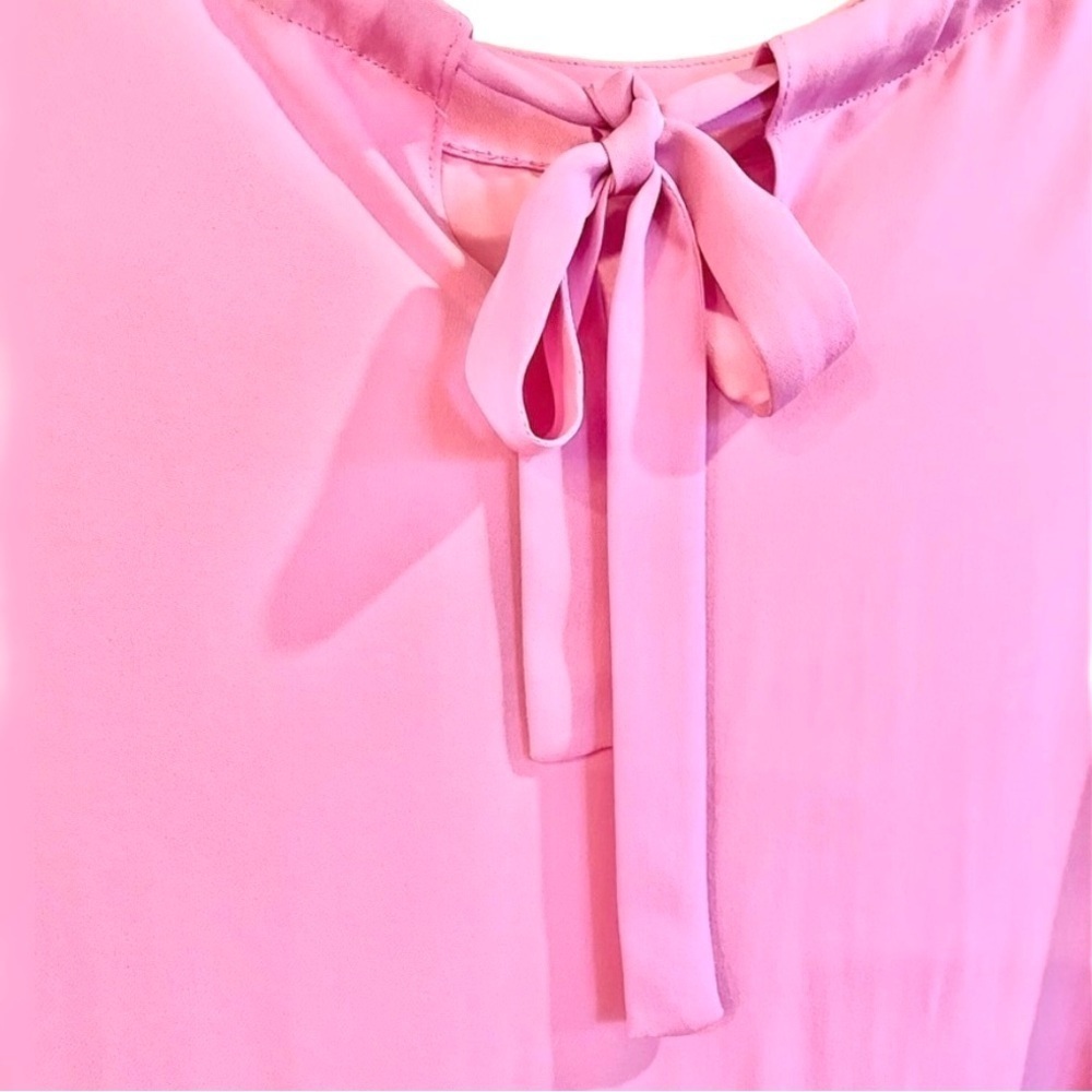 Kobi Halperin Luanne Silk Ruffle Bell Sleeve Blouse Pink Size S - Picture 5 of 11